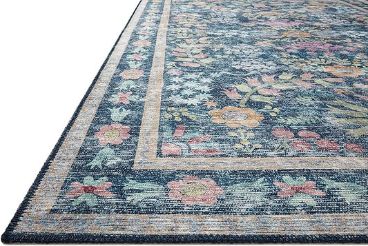 Loloi Rifle Paper Co. Maison Collection MAO-06 Blue/Multi 5'-0" x 7'-6", .19" Pile Height, Area Rug