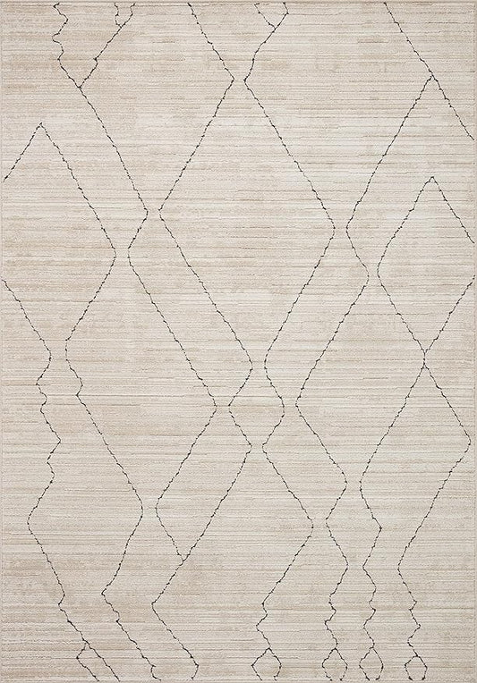 Loloi Darby Collection DAR-03 Sand/Charcoal 11'-6" x 15' Area Rug