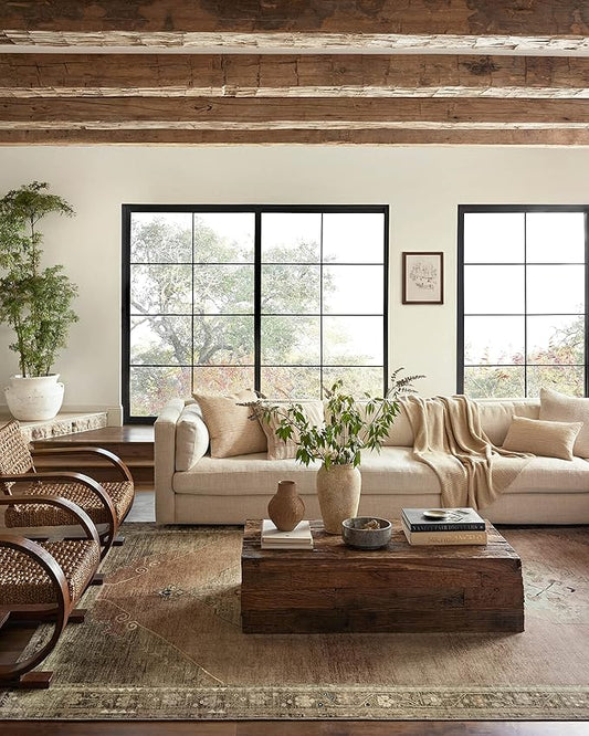 Loloi Magnolia Home by Joanna Gaines Sinclair Collection SIN-06 Clay/Tobacco 2'-3" x 9'-6", .25" Pile Height, Machine Washable, Runner Rug