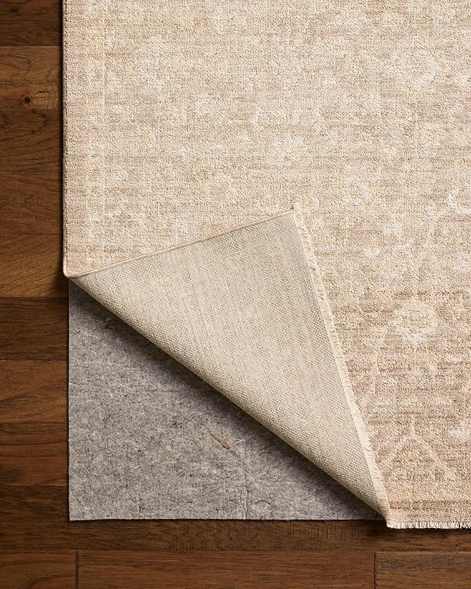 Loloi Chris Loves Julia Palma Collection PLM-01 Bark/Natural 2'-7" x 7'-6" Runner Rug Vintage Style Boho Living Room Bedroom Carpet