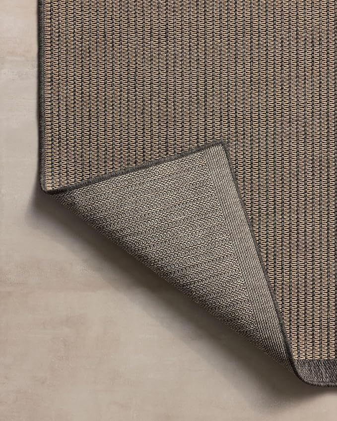 Loloi Chris Loves Julia Providence Collection PRC-03 Wheat/Charcoal 8'-6" x 12', .12" Pile Height, Indoor/Outdoor Area Rug