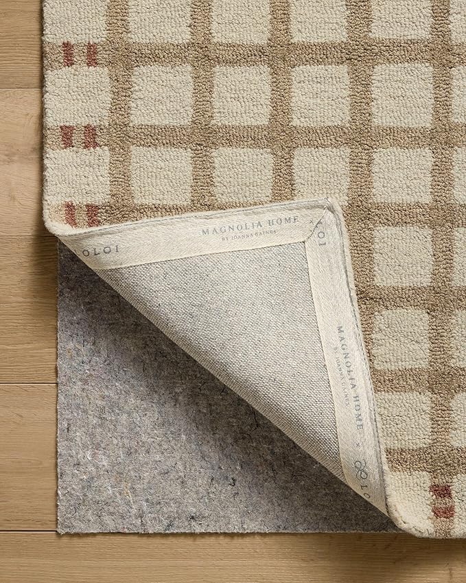 Loloi Magnolia Home by Joanna Gaines Waylon Collection WAY-02 Natural/Rust 9'-3" x 13' Area Rug