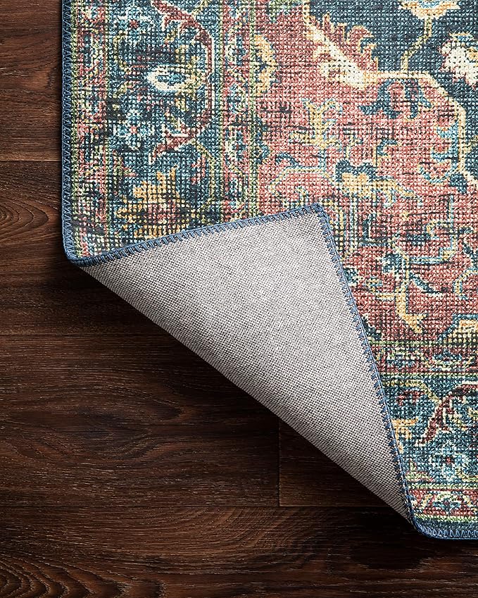 Loloi II Skye Collection SKY-08 Denim/Brick 2'-3" x 3'-9" Accent Rug
