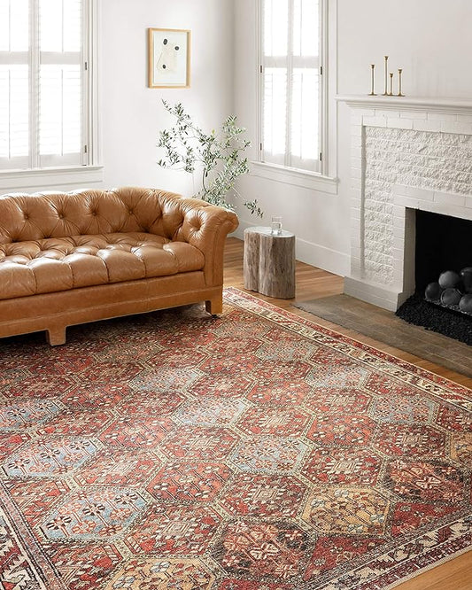 Loloi Loren Collection LQ-16 Spice/Multi 2'-6" x 7'-6" Runner Rug