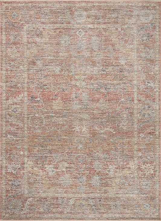 Loloi Magnolia Home by Joanna Gaines Millie Collection MIE-04 Sunset/Multi 2'-7" x 8'-0", .25" Pile Height, Runner Rug