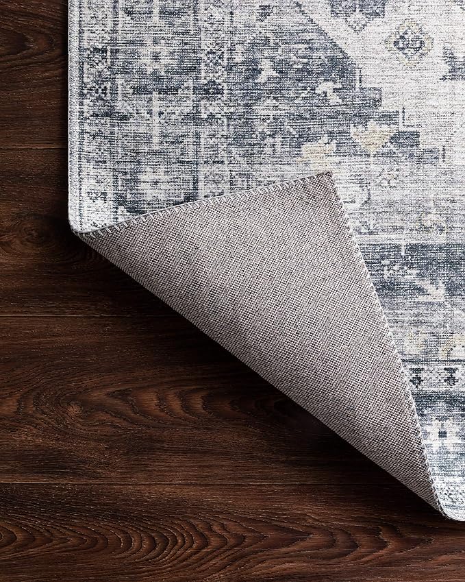 Loloi Skye Collection SKY-02 Silver/Grey 6'-0" x 6'-0" Round Area Rug