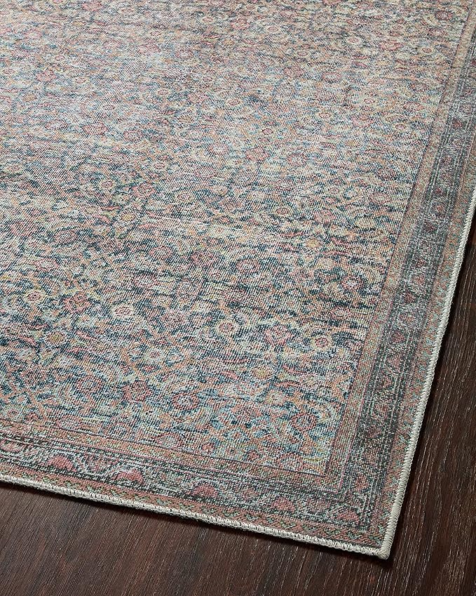 Loloi Adrian Collection ADR-04 Denim/Multi 2'-0" x 5'-0", .19" Thick Accent Rug
