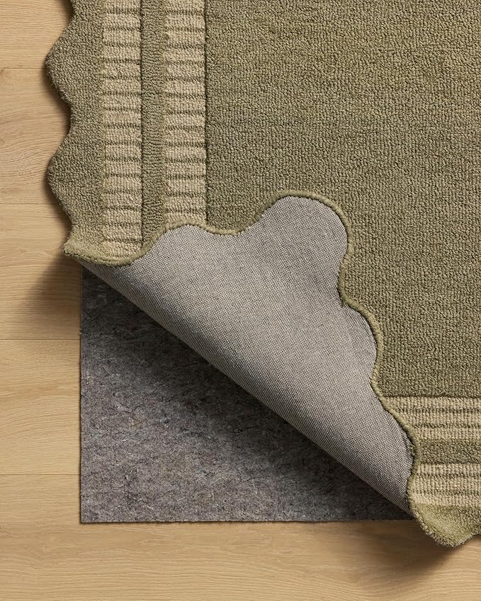 Loloi Chris Loves Julia Scottie Collection SCO-01 Olive/Pebble 3'-6" x 5'-6", .87" Pile Height, Accent Rug