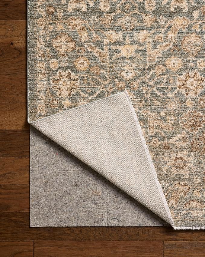 Loloi Chris Loves Julia Palma Collection PLM-05 Blue/Natural 2'-7" x 12'-0" Runner Rug Vintage Style Boho Living Room Bedroom Carpet