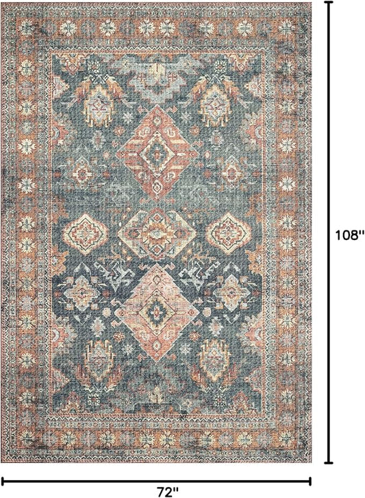 Loloi Skye Collection SKY-10 Sea/Rust 6'-0" x 9'-0" Area Rug