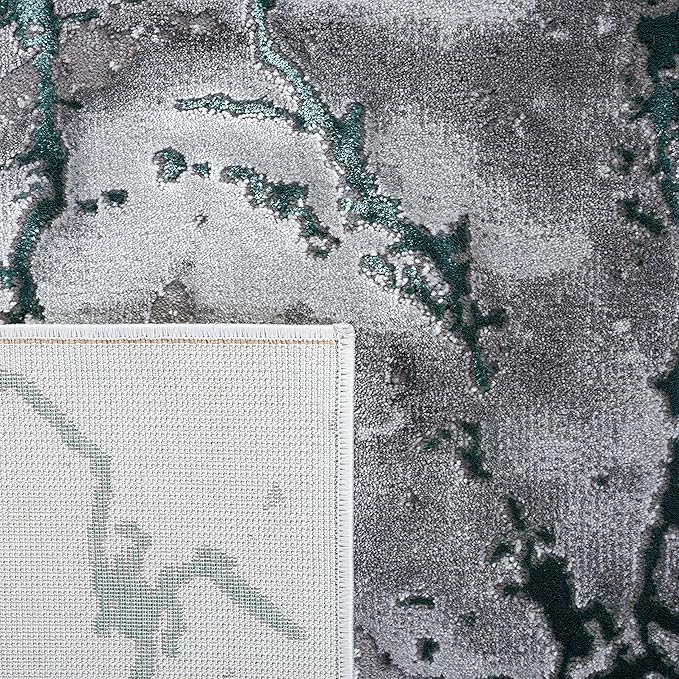 SAFAVIEH Craft Collection Accent Rug - 2'3" x 4', Grey & Green, Modern Abstract Design, Non-Shedding & Easy Care, Ideal for High Traffic Areas in Entryway, Living Room, Bedroom (CFT877Y)