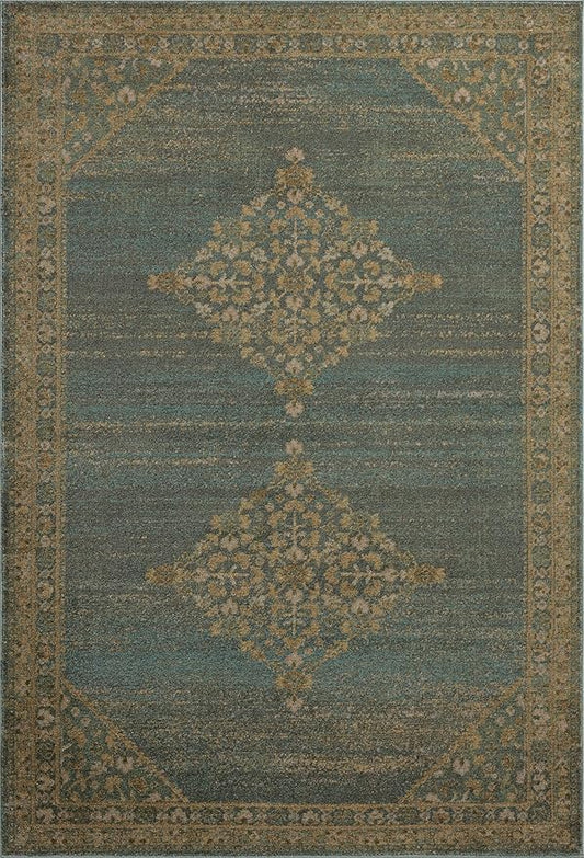 Loloi Magnolia Home by Joanna Gaines Mona Collection MOA-04 Aqua/Wheat 2'-6" x 4'-0" Accent Rug