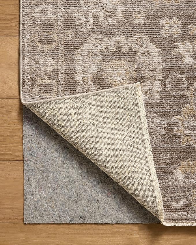 Loloi Magnolia Home by Joanna Gaines Pace Collection PAC-03 Taupe/Wheat 9'-6" x 9'-6" Round Area Rug