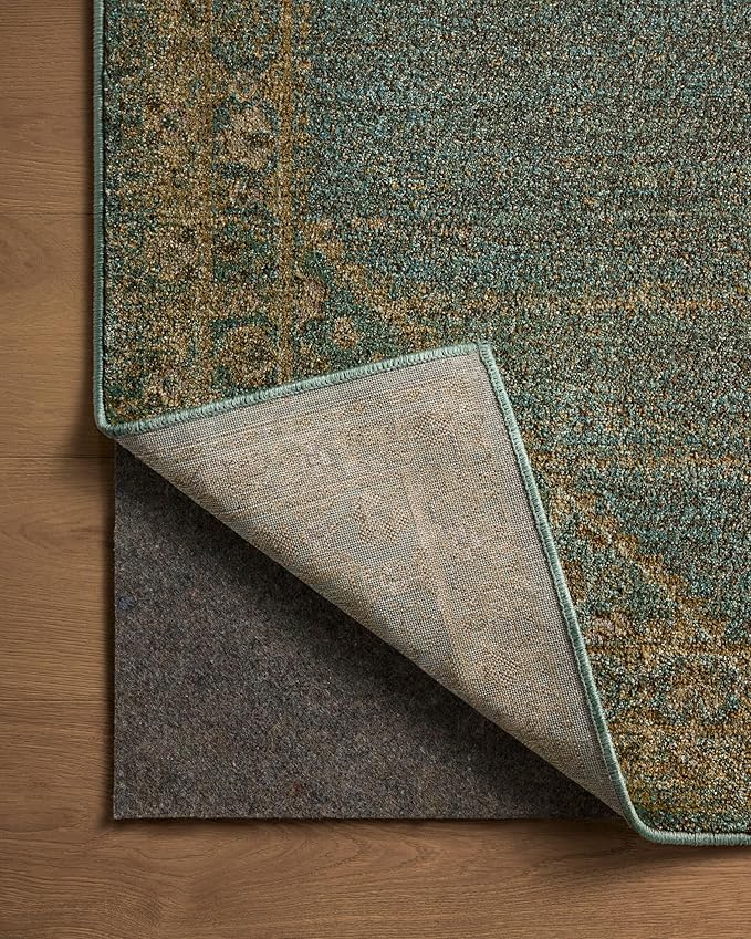 Loloi Magnolia Home by Joanna Gaines Mona Collection MOA-04 Aqua/Wheat 11'-6" x 15'-6" Area Rug