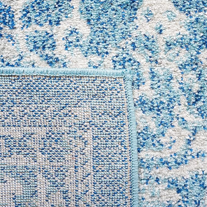 SAFAVIEH Evoke Collection 12' x 18' Blue/Ivory EVK256C Oriental Distressed Non-Shedding Living Room Bedroom Dining Home Office Area Rug