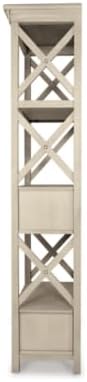 Signature Design by Ashley Bolanburg Cottage Chic Display Cabinet or Bookcase, Antique White