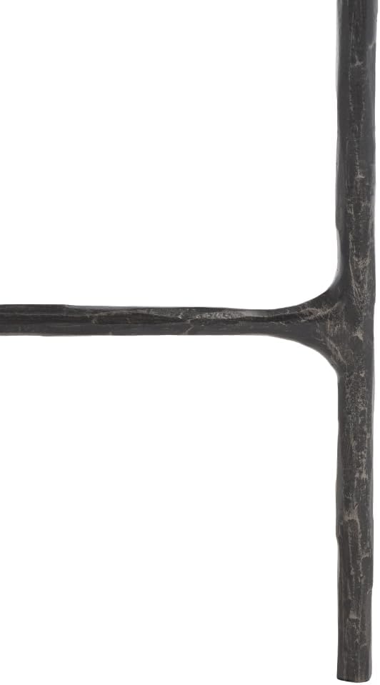 SAFAVIEH Couture Collection Jessa Black/White Forged Metal Half Moon Semi Circle Console Table (Fully Assembled)