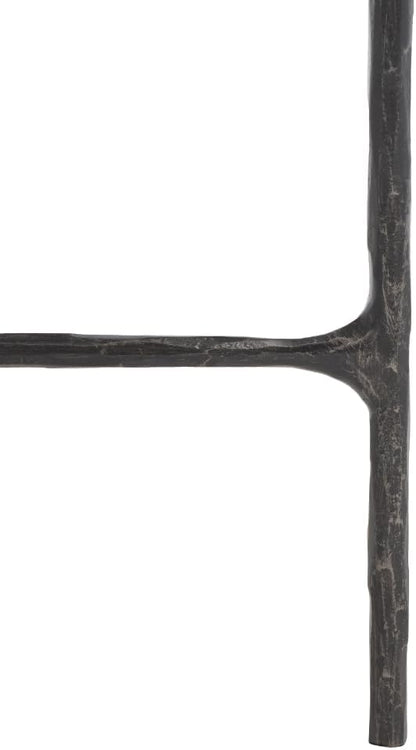 SAFAVIEH Couture Collection Jessa Black Forged Metal Half Moon Semi Circle Console Table (Fully Assembled)