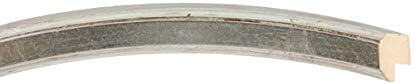 OVALCREST Oval Beveled Wall Mirror for Home Decor - Toronto Style - Silver Leaf with Brown Antique - 22" x 18"