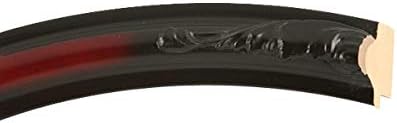 OVALCREST Oval Beveled Wall Mirror for Home Decor - Florence Style - Rosewood - 44" x 34"