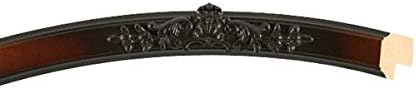 OVALCREST Oval Beveled Wall Mirror for Home Decor - Athena Style - Walnut - 26" x 22" Outside Dimensions