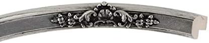 OVALCREST Oval Beveled Wall Mirror for Home Decor - Athena Style - Silver Leaf with Black Antique - 26" x 20" Outside Dimensions