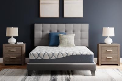 Signature Design by Ashley 10 Inch Chime Elite 2.0 Firm Green Tea Memory Foam Mattress for Cool Sleep and Pressure Relief, Full, Fiberglass Free, Mattress In A Box