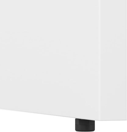Bush Furniture BSHSCD172WH Studio C White 72W x 36D Bow Front Desk
