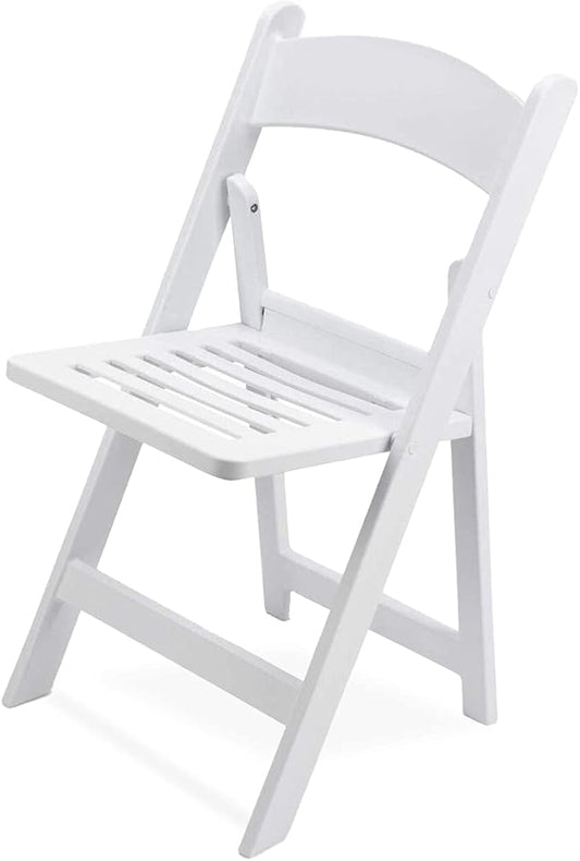 EventStable Titan PRO Resin Folding Chair - 4 Pack Slatted Seat for Weddings Parties Indoor/Outdoor Lightweight