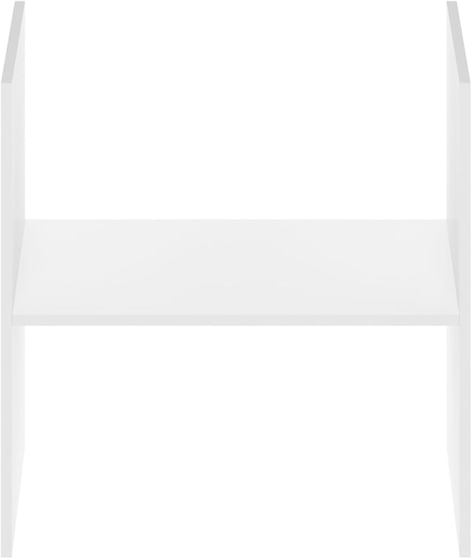 Furinno Cubicle Cube Insert, H-Shelf Cube Organizer, Fits into Extra Thick Cubes, for Organizers and Storage, White (Does not fit IKEA Kallax Shelving)