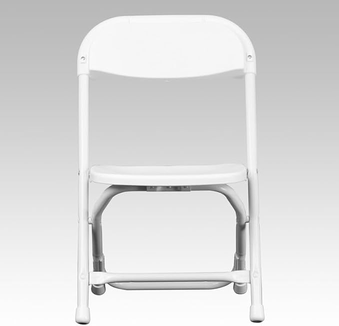Set of 4 Plastic Kids Chairs - Blue Kids Folding Chairs with Metal Frame, Lightweight and Stackable for Camping, Beach, Classrooms, Desks, Parties & Events - Foldable Seats Indoor & Outdoor