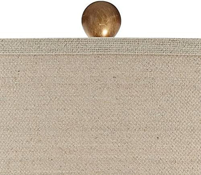 Possini Euro Design Kingston Mid-Century Modern Table Lamp with USB Charging Port 32.75" Tall White Ceramic Taupe Fabric Drum Shade for Living Room Bedroom House Bedside Nightstand Home Office