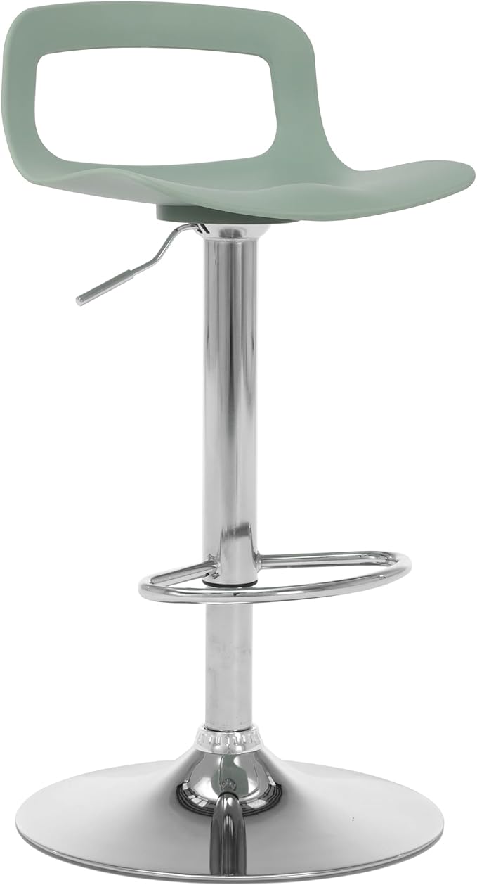 NOBPEINT Contemporary Chrome Air Lift Adjustable Swivel Bar Stool (4 Pieces, Mint Green)