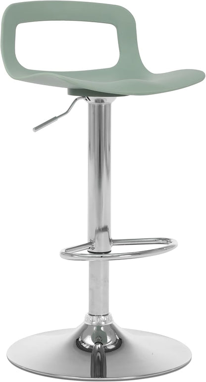 NOBPEINT Contemporary Chrome Air Lift Adjustable Swivel Bar Stool (6 Pieces, Mint Green)