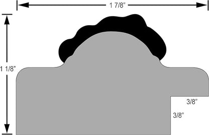 OVALCREST Oval Beveled Wall Mirror for Home Decor - Florence Style - Silver Spray - 34" x 24"
