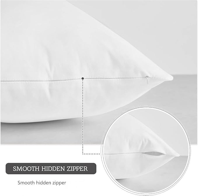 MoonRest® Synthetic Down Alternative 14x14 Square Pillow Insert Form, for Decorative Throw Pillow, Sofa, Cushions, Body and Bed - Pack of 2- Size 14“X 14”