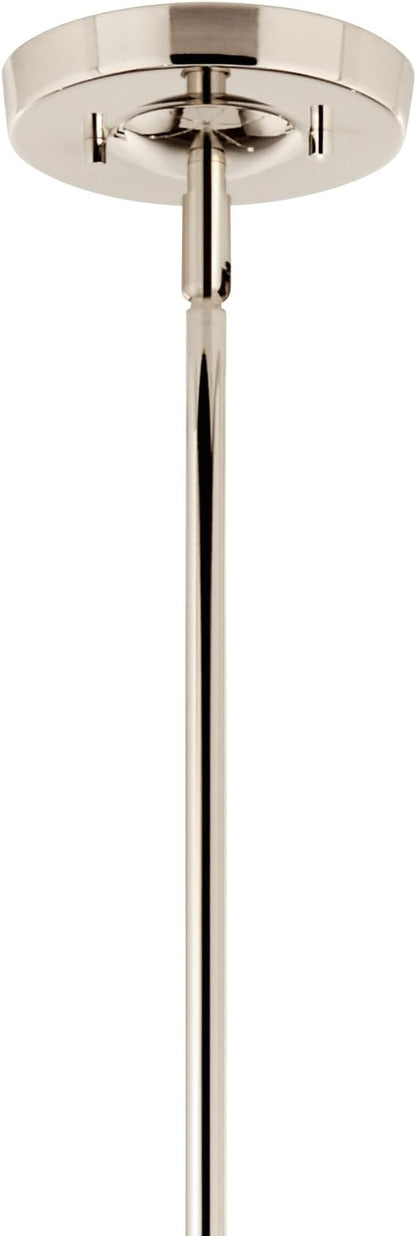KICHLER Livadia 6-Light Chandelier, Soft Modern-Light in Polished Nickel, for Foyer, Great Room, or Vaulted Dining or Bedroom (33.25" x 47.25"), 52674PN