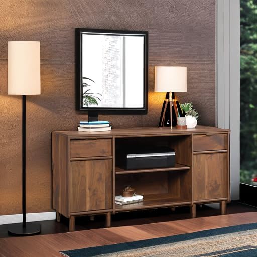 Sauder Clifford Place Credenza, Grand Walnut finish