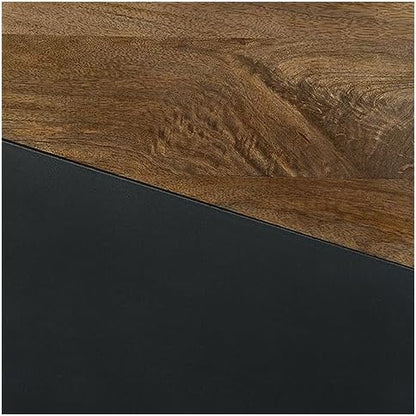 Signature Design by Ashley Trailbend Eclectic Accent End Table, Brown & Gunmetal