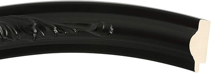 OVALCREST Oval Beveled Wall Mirror for Home Decor - Florence Style - Matte Black - 20" x 16"