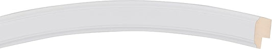 OVALCREST Oval Beveled Wall Mirror for Home Decor - Toronto Style - Linen White - 22" x 18"