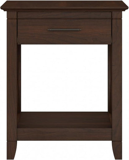 Bush Furniture Key West Nightstand with Drawer, Bing Cherry