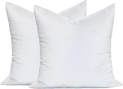 MoonRest® Synthetic Down Alternative 14x14 Square Pillow Insert Form, for Decorative Throw Pillow, Sofa, Cushions, Body and Bed - Pack of 2- Size 14“X 14”