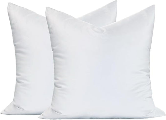 MoonRest® Synthetic Down Alternative 14x14 Square Pillow Insert Form, for Decorative Throw Pillow, Sofa, Cushions, Body and Bed - Pack of 2- Size 14“X 14”