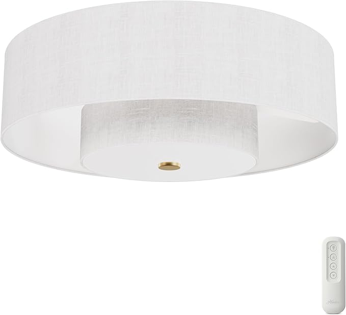 Hunter - Brookside Indoor Fandelier with Light, Remote, 30-inch, Casual-Style, 3-Speed WhisperWind Motor, 52974, Ceiling Fans for Living Rooms, bedrooms, Home Offices, Kitchens (Luxe Gold)