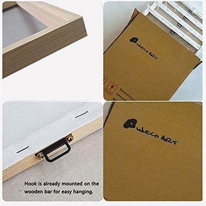 Wieco Art Wheat Field with Cypresses by Van Gogh Classical Oil Paintings Reproduction Large Modern Canvas Print Wall Art Landscape Pictures Stretched and Framed Giclee s Artwork for Home