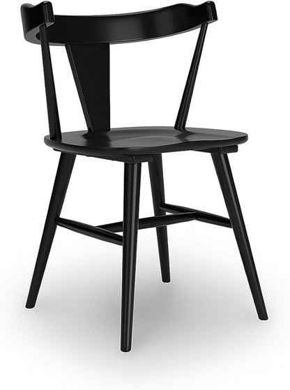 Signature Design by Ashley Gretlynn Casual Solid Wood Armless Dining Chair, Set of 2, Black