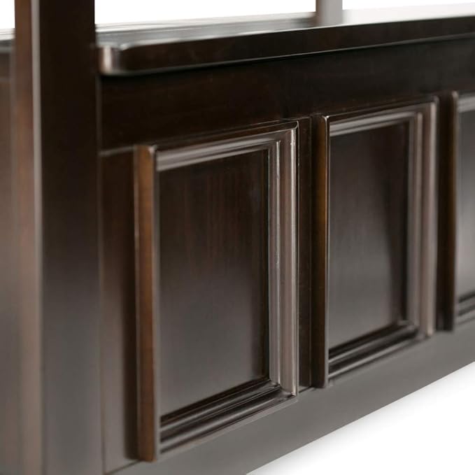 SIMPLIHOME Amherst Entryway Storage Bench - 48 inch Wide Solid Wood Hallway Seat in Hickory Brown, Transitional Bench for Entryway or Living Room with Lift-Up Lid and Spacious Storage