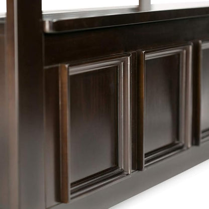 SIMPLIHOME Amherst Entryway Storage Bench - 48 inch Wide Solid Wood Hallway Seat in Hickory Brown, Transitional Bench for Entryway or Living Room with Lift-Up Lid and Spacious Storage