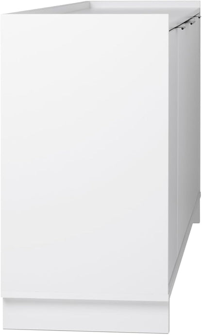Prepac Simply Modern 4 Door Console Table with Storage, White Storage Cabinet with Doors and Shelves, Sideboard Storage Cabinet 60" W x 30" H x 16" D, WCBG-1820-1